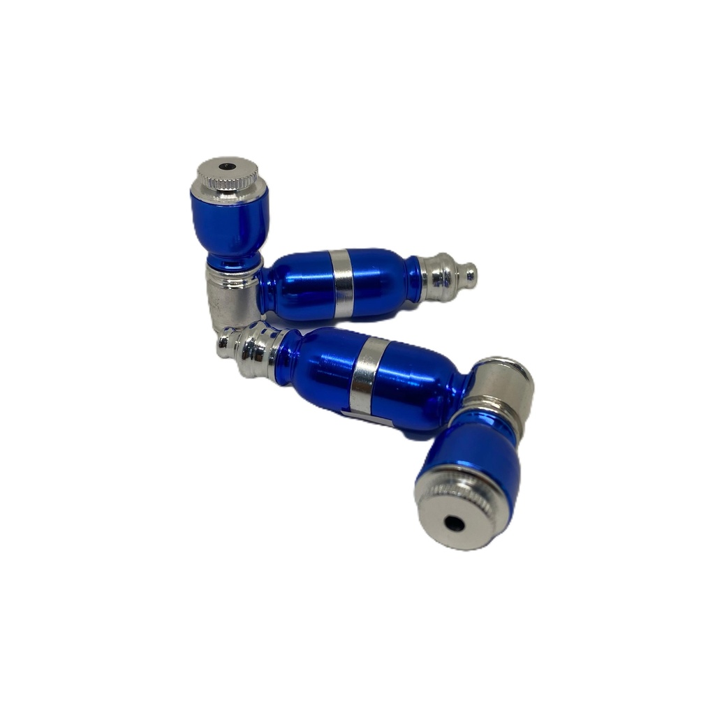 PIPA VARIOS ALUMINIO AZUL CORTA CON TAPA 