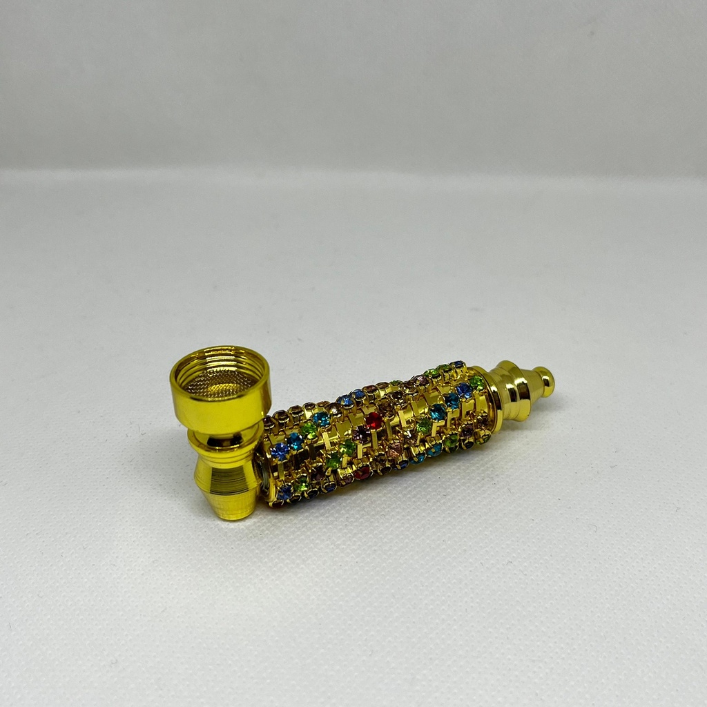 PIPA VARIOS STRAS DORADA