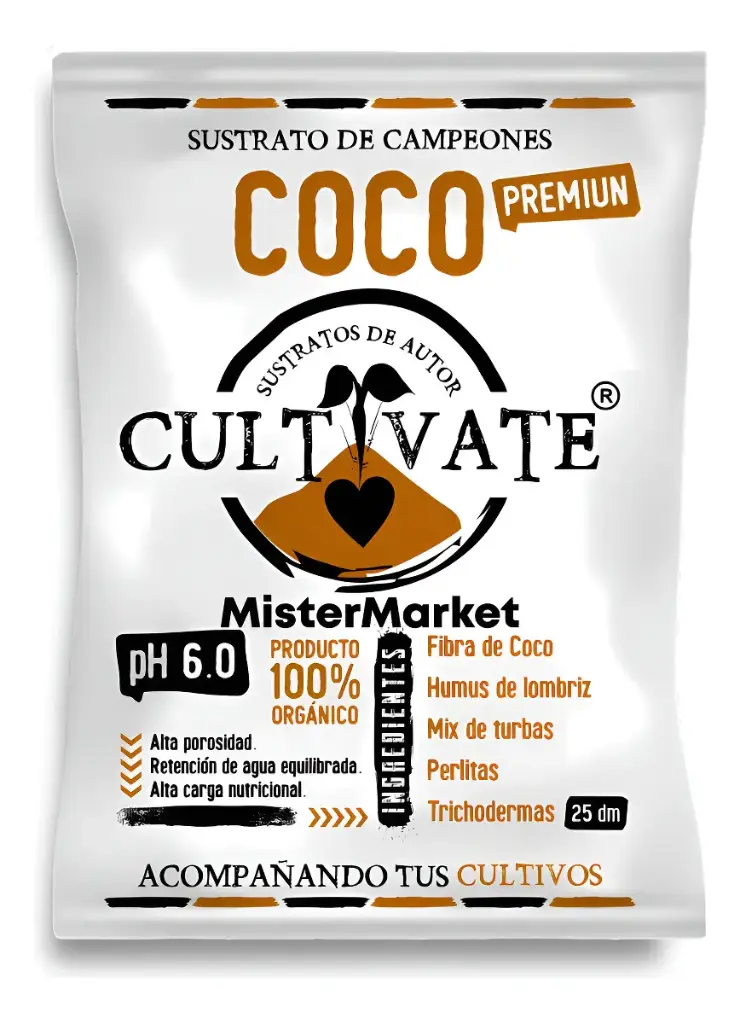 SUSTRATO CULTIVATE PREMIUM COCO 25L