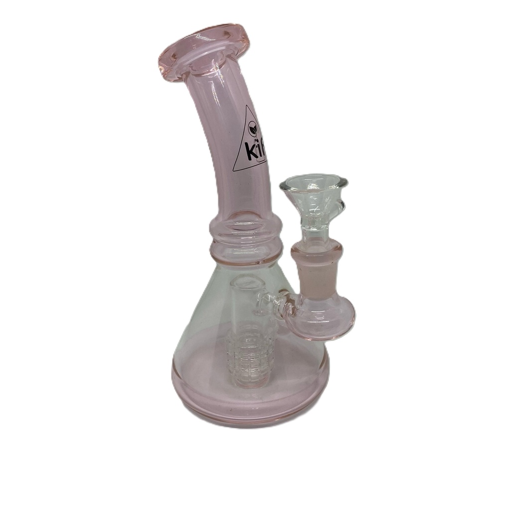 BONG KIF VIDRIO 14MM ROSA 18CM