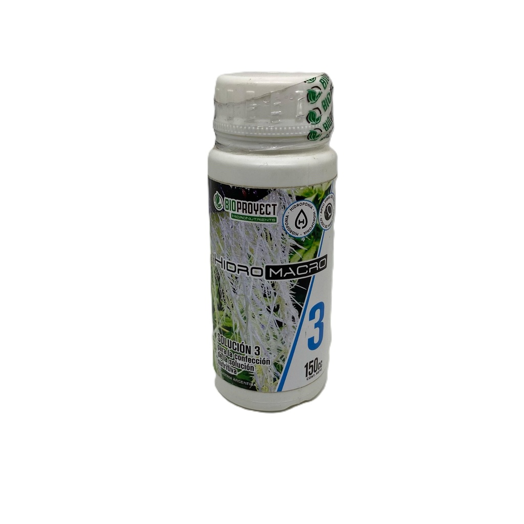 FERTILIZANTE BIOPROYECT HIDRONUTRIENTES 3, 150ML