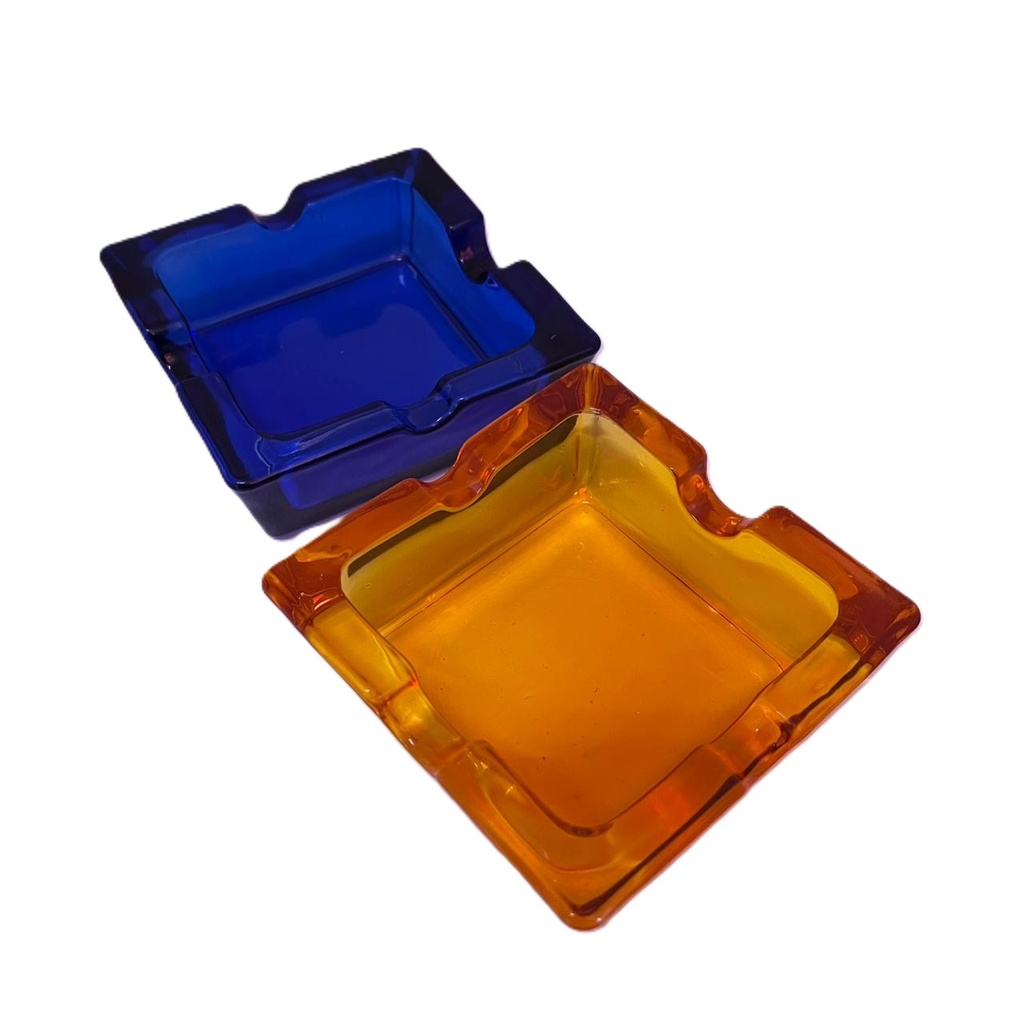 CENICERO VARIOS VIDRIO COLOR CUADRADO