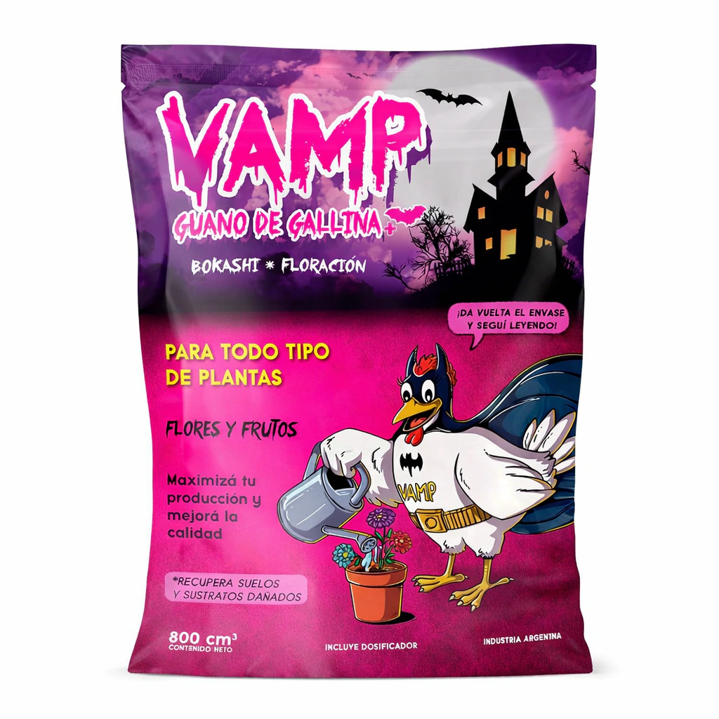 FERTILIZANTE VAMP FLORA GALLINA MURCIELAGO 800CM3