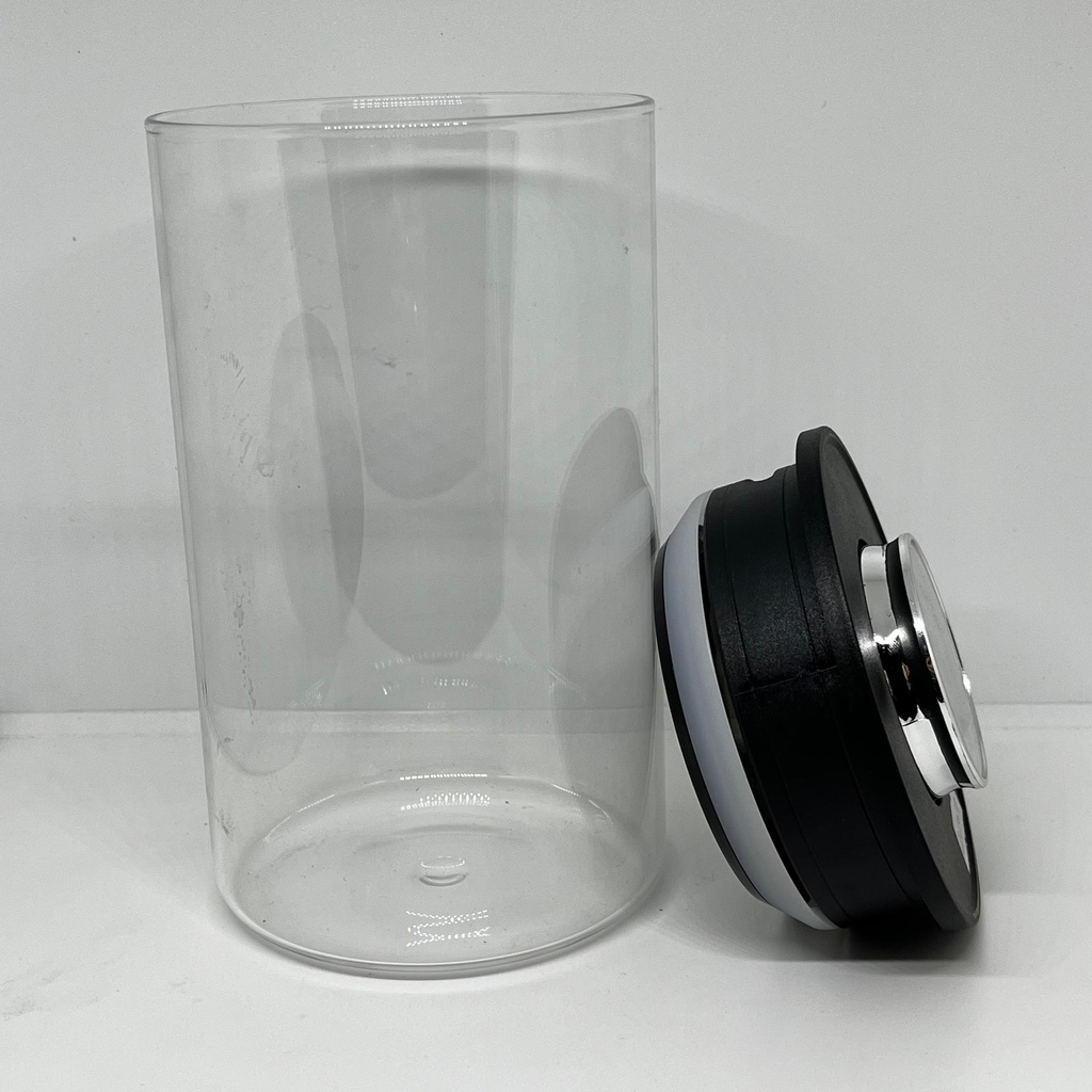 FRASCOS VARIOS VIDRIO AL VACIO TAPA NEGRA 1,2L