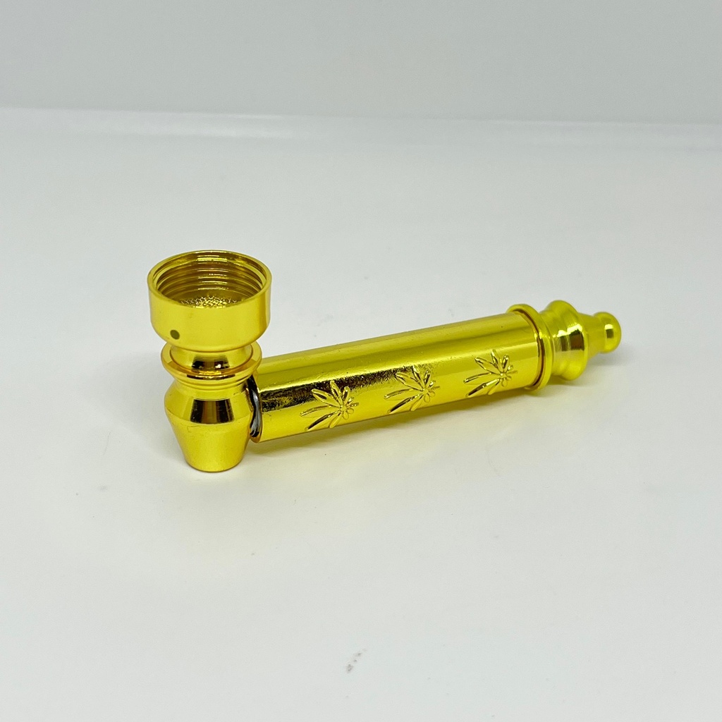 PIPA DYK METAL DORADA CON CHALITAS