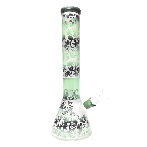 [1971] BONG VARIOS VIDRIO CALAVERA VERDE GRANDE