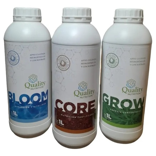 [1656] FERTILIZANTE QUALITY - GROW, CORE, BLOOM 1L