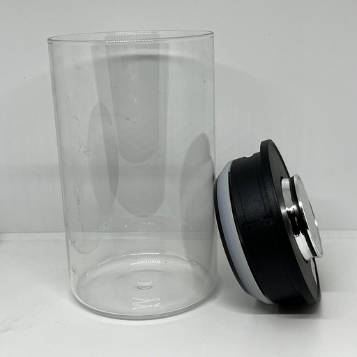 [2267] FRASCOS VARIOS VIDRIO AL VACIO TAPA NEGRA 1,2L